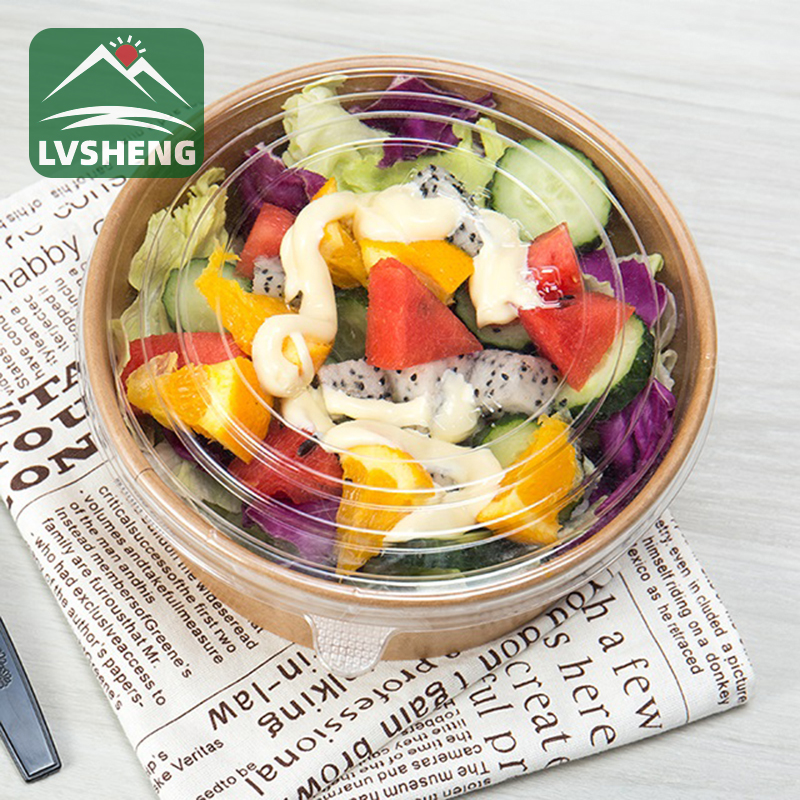 Salatskål med lokk for ferske salater