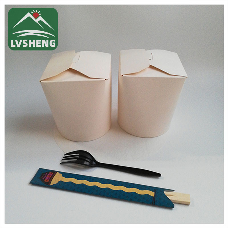 Brun papirskål for takeaway papirskål