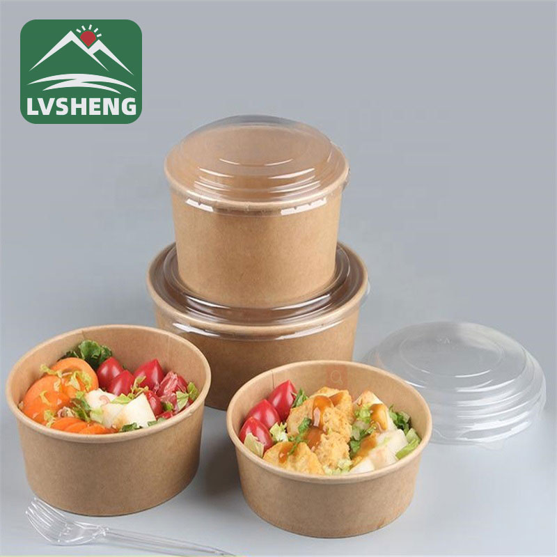 Vanntett salat Kraft Paper Box