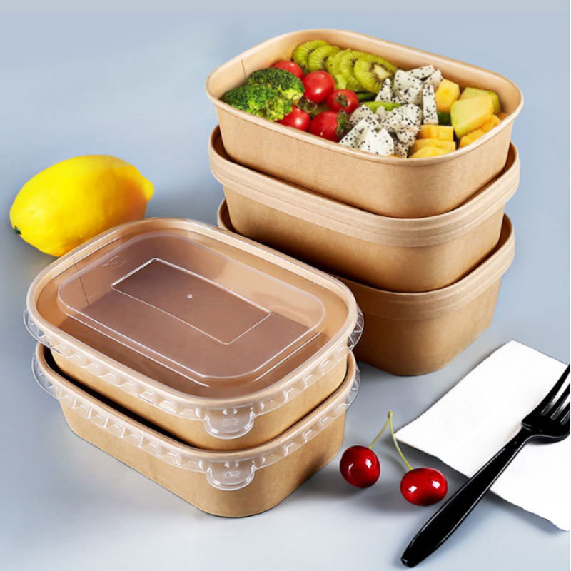 Vindusfri Kraft Rectangle Paper Bowl